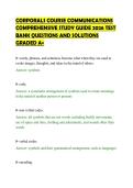 CORPORALS COURSE COMMUNICATIONS&NewLine;COMPREHENSIVE STUDY GUIDE 2026 TEST&NewLine;BANK QUESTIONS AND SOLUTIONS&NewLine;GRADED A&plus;
