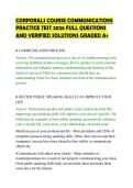 CORPORALS COURSE COMMUNICATIONS&NewLine;PRACTICE TEST 2026 FULL QUESTIONS&NewLine;AND VERIFIED SOLUTIONS GRADED A&plus;