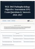 WGU D115 Pathophysiology Objective Assessment &lpar;OA&rpar; Exam Questions & Answers 2026-2027