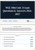 WGU D116 Unit 3 Exam Questions & Answers 2026-2027