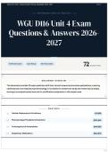 WGU D116 Unit 4 Exam Questions & Answers 2026-2027