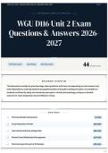 WGU D116 Unit 2 Exam Questions & Answers 2026-2027
