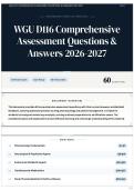WGU D116 Comprehensive Assessment Questions & Answers 2026-2027