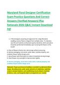 Maryland Floral Designer Certification &NewLine;Exam Practice Questions And Correct &NewLine;Answers &lpar;Verified Answers&rpar; Plus &NewLine;Rationale 2026 Q&A&vert; Instant Download &NewLine;Pdf 