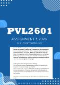 PVL2601 Assignment 1 2026 - Distinction &vert; Due 7 September 2026