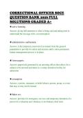 CORRECTIONAL OFFICER SOCE&NewLine;QUESTION BANK 2026 FULL&NewLine;SOLUTIONS GRADED A&plus;