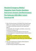 Maryland Emergency Medical &NewLine;Dispatcher Exam Practice Questions &NewLine;And Correct Answers &lpar;Verified Answers&rpar; &NewLine;Plus Rationale 2026 Q&A&vert; Instant &NewLine;Download Pdf 