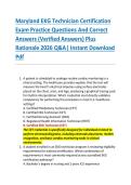 Maryland EKG Technician Certification &NewLine;Exam Practice Questions And Correct &NewLine;Answers &lpar;Verified Answers&rpar; Plus &NewLine;Rationale 2026 Q&A&vert; Instant Download &NewLine;Pdf 