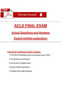 Study Bundle for AHA ACLS Final Exam &lpar;3 Set Exams&rpar; &lpar;Latest 2026 &sol; 2027&rpar;&colon; Most Comprehensive Qs & Ans - Everything you need to Succeed