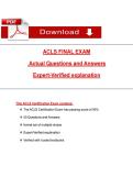 Study Bundle for AHA ACLS Final Exam &lpar;3 Set Exams&rpar; &lpar;Latest 2026 &sol; 2027&rpar;&colon; Most Comprehensive Qs & Ans - Everything you need to Succeed