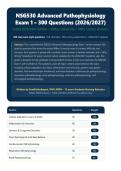 NSG530 Advanced Pathophysiology Exam 1 &vert; 300 Verified Q&A & Rationales &vert; Latest A&plus; Guide