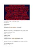 CERTIFIED RADIOLOGY&NewLine;ADMINISTRATOR EXAM PRACTICE&NewLine;TEST EXAM NEWEST 2026 ACTUAL&NewLine;EXAM TEST BANK&vert; COMPLETE 50&NewLine;REAL EXAM QUESTIONS AND&NewLine;CORRECT VERIFIED ANSWERS&sol;&NewLine;ALREADY GRADED A&plus;&vert; CERTIFIED&NewLine;RADIOLOGY ADMINISTRATOR EXAM&NewLine;REVIEW 2026 &lpar;MOST RECENT&excl;&excl;&rpar;