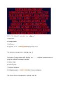 CERTIFIED RADIOLOGY&NewLine;ADMINISTRATOR EXAM PRACTICE&NewLine;TEST EXAM NEWEST 2026 ACTUAL&NewLine;EXAM TEST BANK&vert; COMPLETE 50&NewLine;REAL EXAM QUESTIONS AND&NewLine;CORRECT VERIFIED ANSWERS&sol;&NewLine;ALREADY GRADED A&plus;&vert; CERTIFIED&NewLine;RADIOLOGY ADMINISTRATOR EXAM&NewLine;REVIEW 2026 &lpar;MOST RECENT&excl;&excl;&rpar;