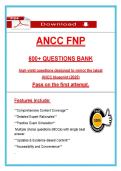 ANCC FNP Question Bank &lpar;Latest 2026&sol;2027 Update&rpar; Complete Questions and Guide Answers&comma; 100&percnt; Verified Graded A&plus;