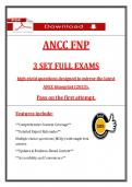 ANCC FNP 3 Full Exams &lpar;Latest 2026&sol;2027 Update&rpar; Complete Questions and Guide Answers&comma; 100&percnt; Verified Graded A&plus;