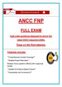ANCC FNP Full Exam &lpar;Latest 2026&sol;2027 Update&rpar; Complete Questions and Guide Answers&comma; 100&percnt; Verified Graded A&plus;