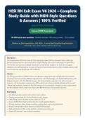 HESI RN Exit Exam &vert; V6 2026 Latest &vert; 160 NGN Questions with Verified Answers & Detailed Rationales &vert; Complete Study Guide for RN Exit Exam &vert; Pass with Confidence