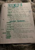 Scientific and substance vocabulary