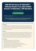 HESI RN Exit Exam V8  Latest &vert; 300 Ultimate Practice Questions with Verified Answers & Detailed Rationales &vert; Complete Study Guide for RN Exit Exam 