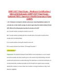 AHIP 2027 Final Exam &ndash; Medicare Certification &vert; &NewLine;Q&A with Rationale &lpar;AHIP 2027 Final Exam &ndash; &NewLine;Updated PDF&rpar;  