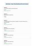 AQA Physics - Paper 2 Exam Questions with Correct Answers