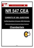 Chamberlain NR 547 CEA Final Exam Master Bundle &vert; Guarantee Pass
