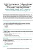 WGU D115 Advanced Pathophysiology Objective Assessment Actual Exam &ndash; Western Governors University &lpar;WGU&rpar; &ndash; 2026&sol;2027 Academic Year &ndash; Verified Questions and Answers for Graduate-Level Advanced Practice Nursing Students