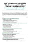 WGU D089 Principles of Economics Objective Assessment Actual Exam &ndash; Western Governors University &lpar;WGU&rpar; &ndash; 2026&sol;2027 Academic Year &ndash; Verified Questions and Answers for Business and Economics Students
