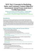 WGU D077 Concepts in Marketing&comma; Sales&comma; and Customer Contact Objective Assessment &ndash; Western Governors University &lpar;WGU&rpar; &ndash; 2026&sol;2027 Academic Year &ndash; Verified Questions and Answers for Professional Business and Marketing Students