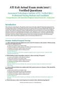 ATI Exit Actual Exam &ndash; Assessment Technologies Institute &lpar;ATI&rpar; &ndash; 2026&sol;2027 Academic Year &ndash; Verified Questions and Answers for Professional Nursing Students and Candidates