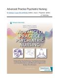Test Bank - Advanced Practice Psychiatric Nursing&comma; 4th  Edition &lpar;Tusaie&comma; 2023&rpar;&comma;All Chapter 1-26 Fully Covered 2026&sol;2027