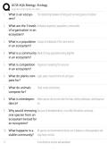 AQA General Certificate of Secondary Education &lpar;GCSE&rpar; Biology Ecology EXAM STUDY GUIDE 2026&sol;2027 ACCURATE QUESTIONS WITH CORRECT DETAILED SOLUTIONS &vert;&vert; 100&percnt; GUARANTEED PASS NEWEST VERSION