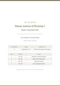 BIO 1100 HUMAN ANATOMY & PHYSIOLOGY I EXAM 2026&sol;2027 &vert; Quarter 1 Study Guide &vert; 34 Questions & Answers &vert; Galen College &vert; Pass Guaranteed - A&plus; Graded&NewLine;&NewLine;