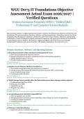 WGU D075 IT Foundations Objective Assessment Actual Exam &ndash; Western Governors University &lpar;WGU&rpar; &ndash; 2026&sol;2027 Academic Year &ndash; Verified Questions and Answers for Professional IT and Computer Science Students