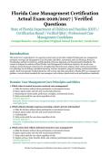 Florida Case Management Certification Actual Exam &ndash; State of Florida Department of Children and Families &lpar;DCF&rpar; &sol; Certification Board &ndash; 2026&sol;2027 Academic Year &ndash; Verified Questions and Answers for Professional Case Management Candidates