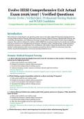 Evolve HESI Comprehensive Exit Actual Exam &ndash; Elsevier Evolve &ndash; 2026&sol;2027 Academic Year &ndash; Verified Questions and Answers for Professional Nursing Students and NCLEX Candidates