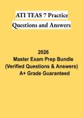 ATI TEAS 7 Practice Questions and Answers PDF &vert; Complete Study Guide&comma; Mock Exam & Detailed Rationales 2026