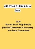 ATI TEAS 7 Life Science Exam PDF &vert; Biology Practice Questions&comma; Study Guide & Detailed Answers 2026