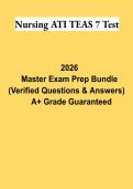 Nursing ATI TEAS 7 Test PDF &vert; Complete Study Guide&comma; Practice Questions&comma; Detailed Answers & Exam Review 2026