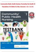 TEST BANK FOR COMMUNITY&sol;PUBLIC HEALTH NURSING&comma; 7TH EDITION BY MARY A&period; NIES&NewLine;