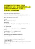 Pharmacology Final Exam Study Guide&colon; 101 Q&A with Rationales for NCLEX & Nursing School Success