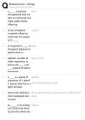 Ecology Biology Exam Study Guide 2026&sol;2027 Accurate Questions With Correct Detailed Solutions &vert;&vert; 100&percnt; Guaranteed Pass Newest Version
