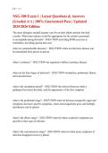 NSG-300 Exam 1 Study Guide &vert; Latest Nursing Questions & Answer Key &vert; Nursing Exam Review Resource &vert; Comprehensive NSG-300 Preparation Material &vert; Updated 2025&sol;2026