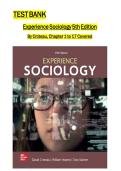 Test Bank - for Experience Sociology 5th Edition by David Croteau&comma; William Hoynes&comma; Tara Stamm&comma;ISBN&semi; 9781260726824 All Chapters Covered&vert; Complete Guide A&plus;&period;&NewLine;