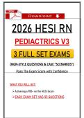 2026 HESI RN PEDIACTRICS &lpar;V3&rpar; Exams NGN Nursing Questions&comma; 2026 HESI Exit Pedi&period;pdf&NewLine;