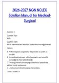 2026&ndash;2027 NGN NCLEX Solution Manual for Medical-Surgical&period;pdf&NewLine;