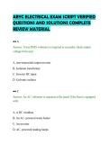 ABYC ELECTRICAL EXAM SCRIPT VERIFIED&NewLine;QUESTIONS AND SOLUTIONS COMPLETE&NewLine;REVIEW MATERIAL&NewLine;