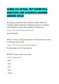 AHIMA CCS ACTUAL TEST PAPER FULL&NewLine;QUESTIONS AND ACCURATE ANSWERS&NewLine;GRADED APLUS&NewLine;