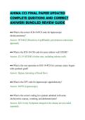 AHIMA CCS FINAL PAPER UPDATED&NewLine;COMPLETE QUESTIONS AND CORRECT&NewLine;ANSWERS BUNDLED REVIEW GUIDE&NewLine;