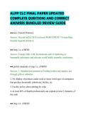 ALPP CLC FINAL PAPER UPDATED&NewLine;COMPLETE QUESTIONS AND CORRECT&NewLine;ANSWERS BUNDLED REVIEW GUIDE&NewLine;
